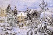 Camille Pissarro Snow housing painting